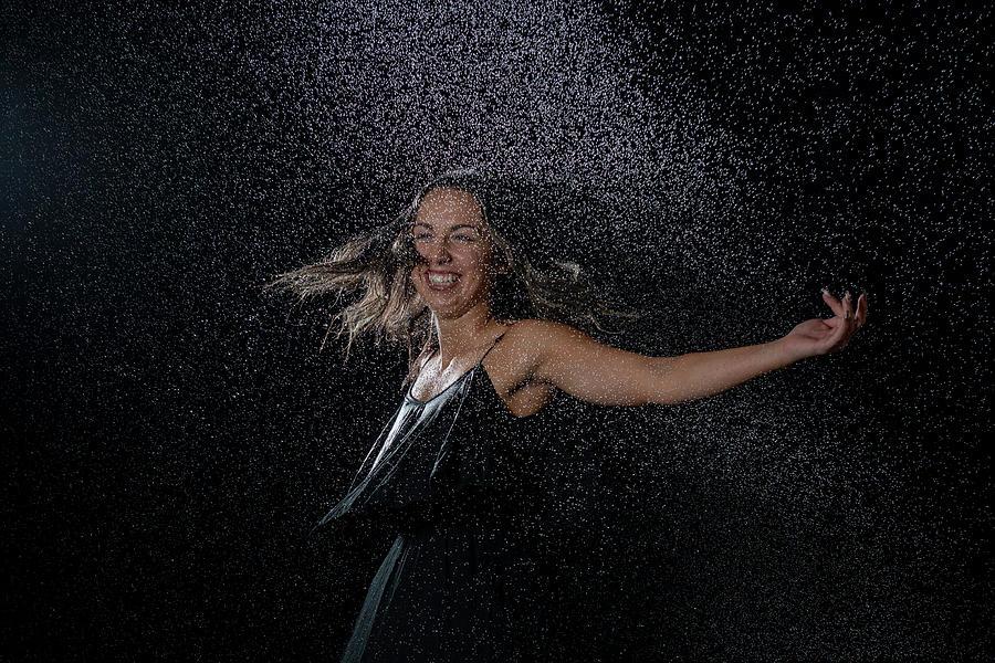 Mandy modeling water splash photos #3 Photograph by Dan Friend