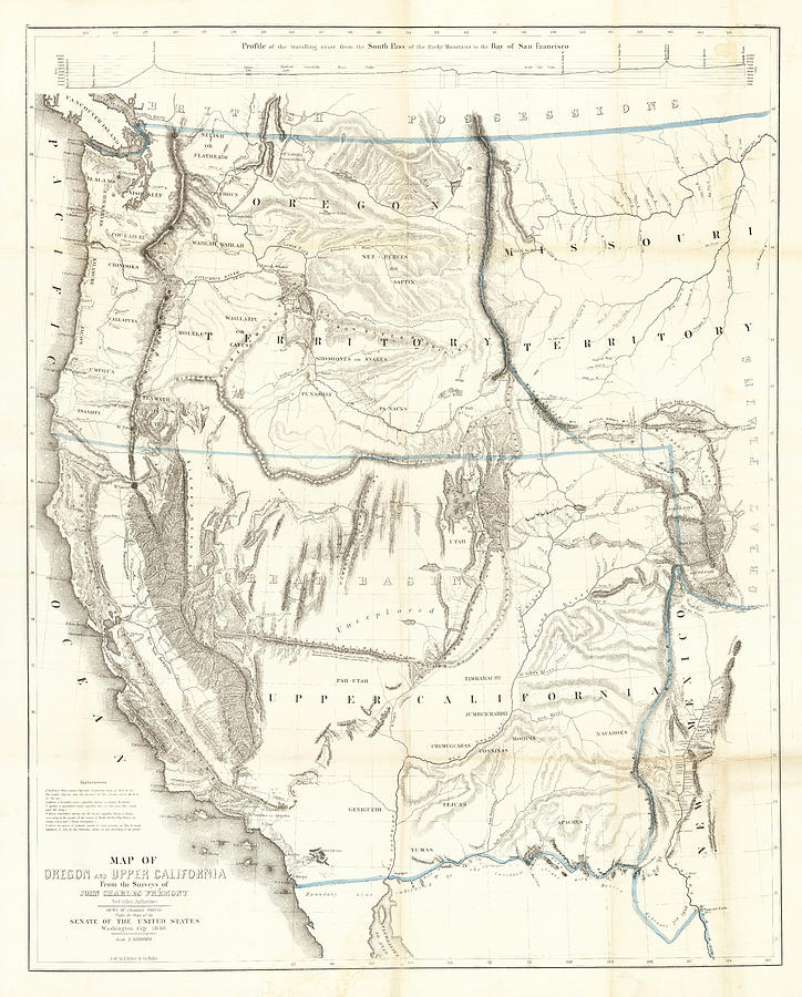 Map of Oregon and Upper California from the surveys of John Charles ...