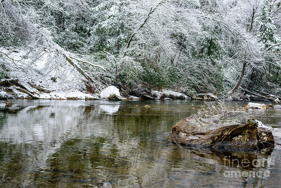 March Snow along Cranberry River #3 Photograph by Thomas R Fletcher
