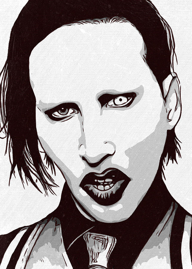 Marilyn Manson Artwork Painting by New Art