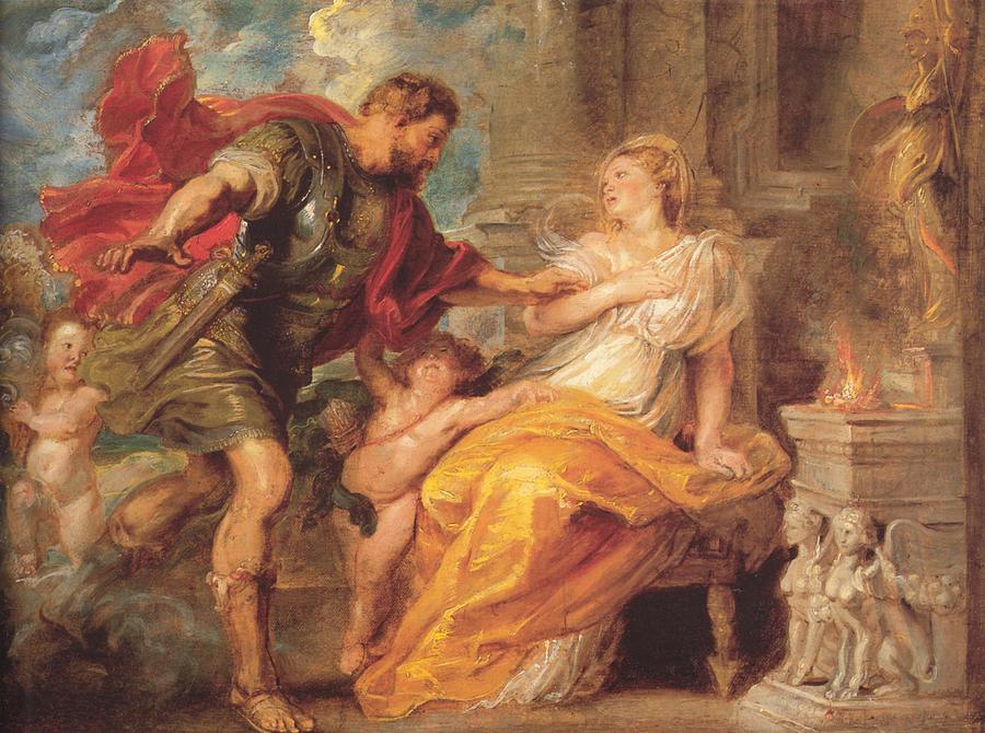 Mars and Rhea Silvia Painting by Peter Paul Rubens