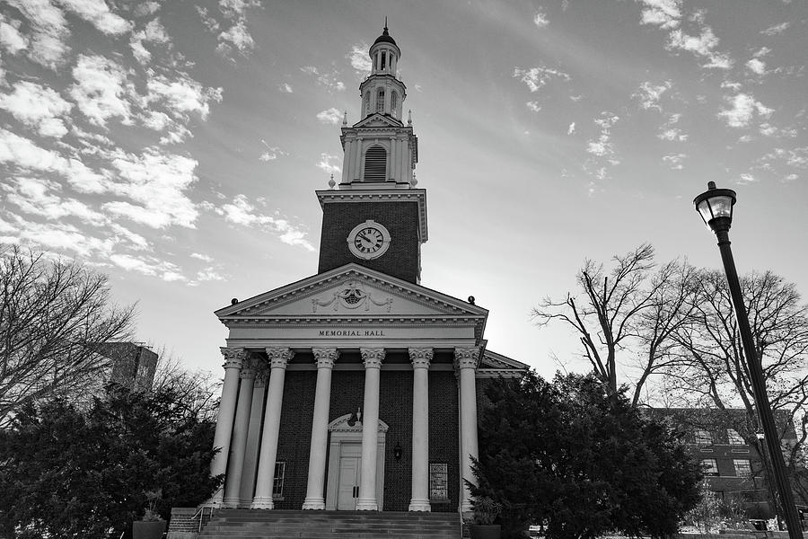 Memorial Hall at the University of Kentucky in black and white #3 Photograph by Eldon McGraw