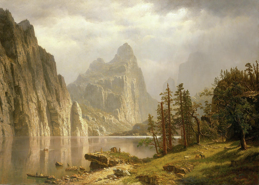 Albert Bierstadt  Painting - Merced River  Yosemite Valley  #3 by Albert Bierstadt
