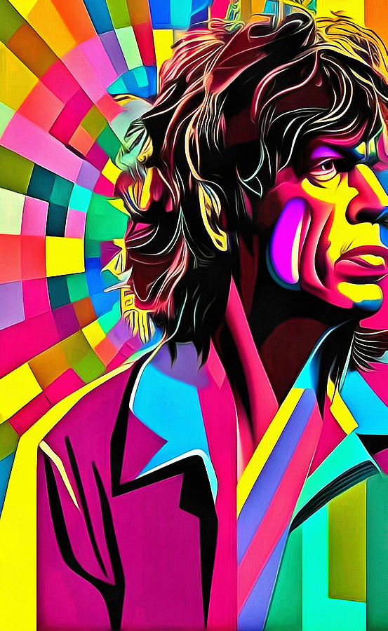 Mick Jagger Digital Art By Galeria Trompiz Fine Art America 9840