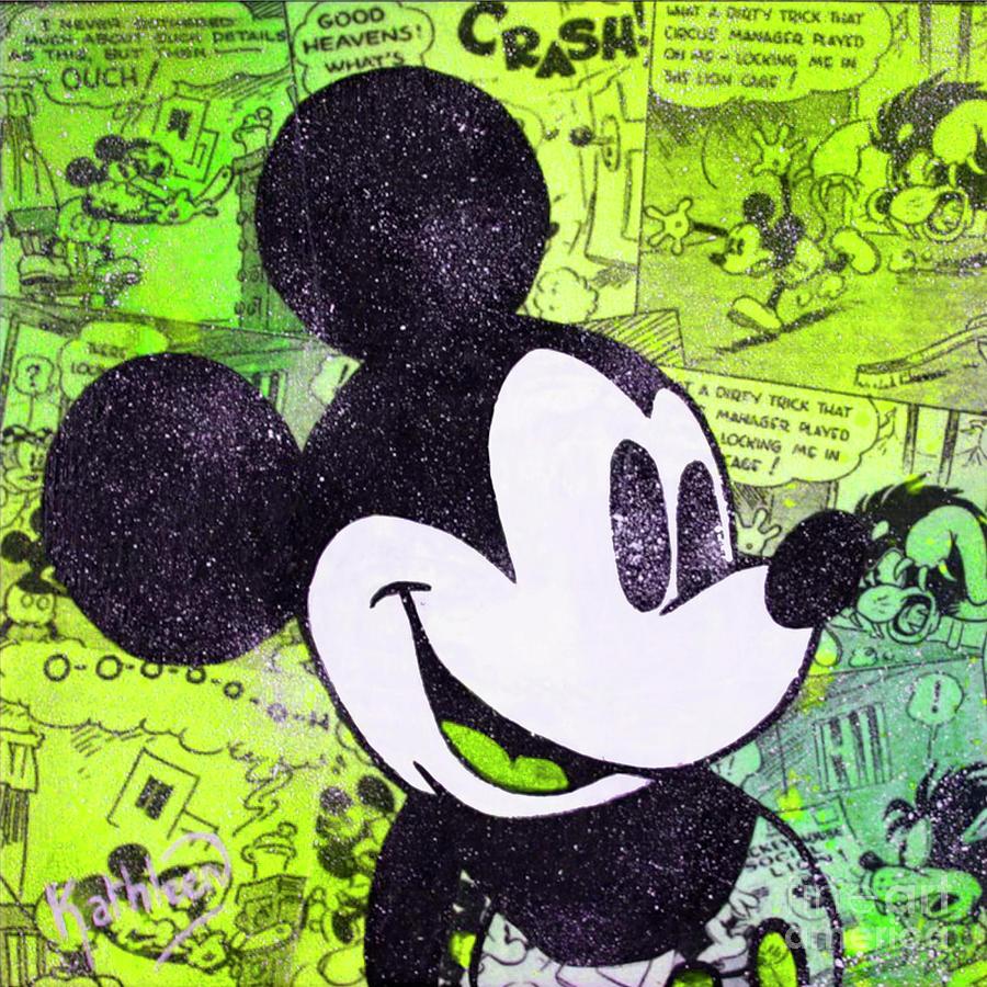 Mickey Mouse - Comic #3 Painting by Kathleen Artist PRO - Fine Art America