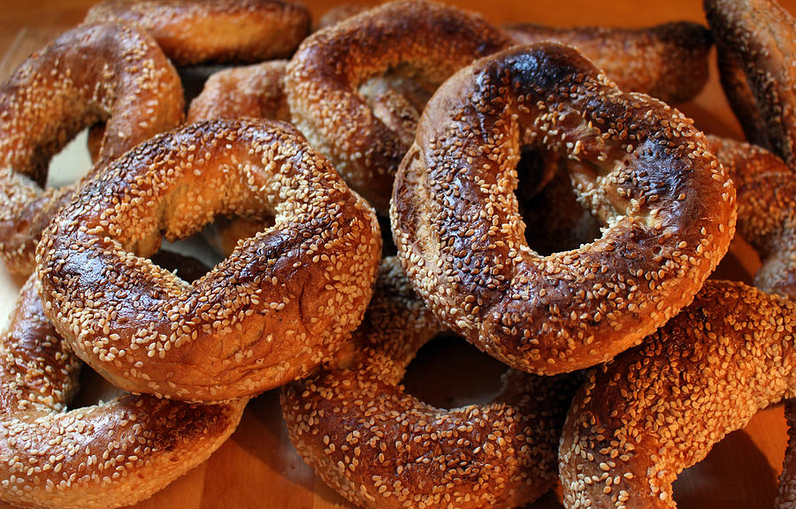 Montreal style sesame seed bagels #3 Photograph by Patrick Donovan