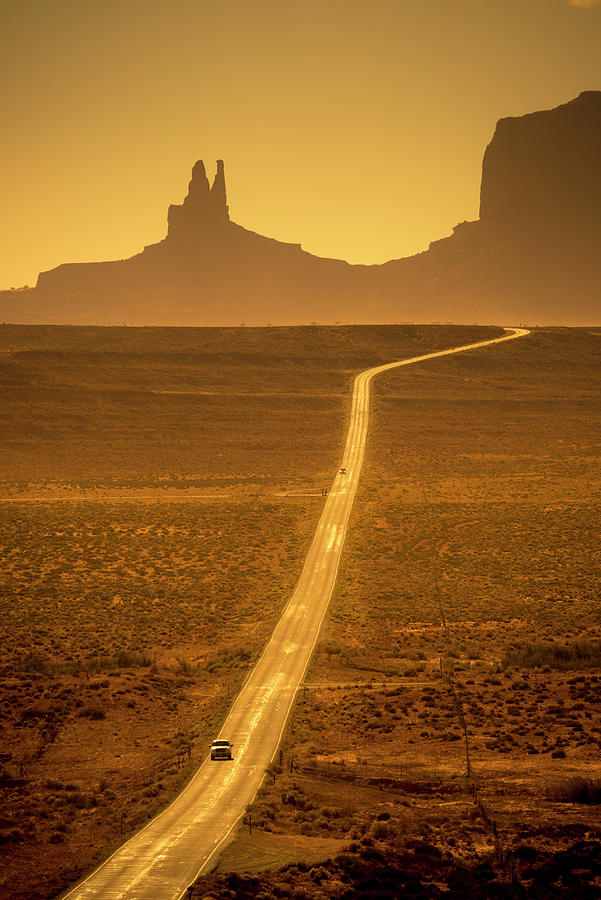 Transportation Photograph - Monument Valley Highway #3 by Alan Copson