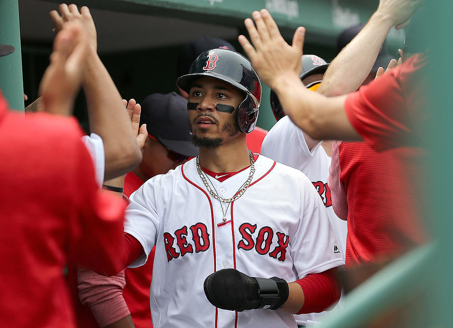 Mookie Betts #3 Photograph by Jim Rogash