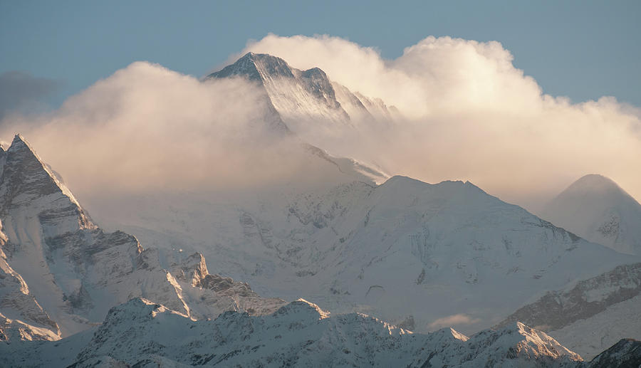 Mountain range covered on snow and ice. Annapurna, Nepal #4 Photograph by Michalakis Ppalis