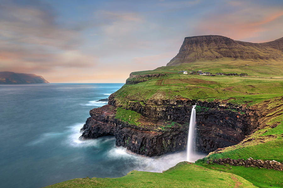 Mulafossur Waterfall - Faroe Islands #3 Photograph by Joana Kruse
