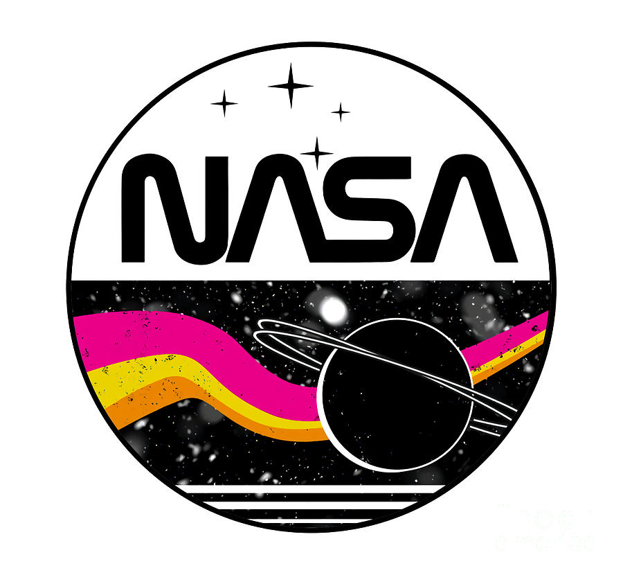 Nasa Digital Art - Nasa logo by Louise Osborne.