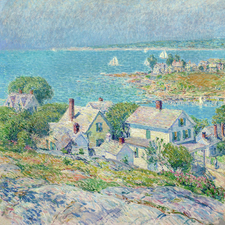 New England Headlands #3 Drawing by Childe Hassam New England Headlands #3 Drawing by Childe Hassam