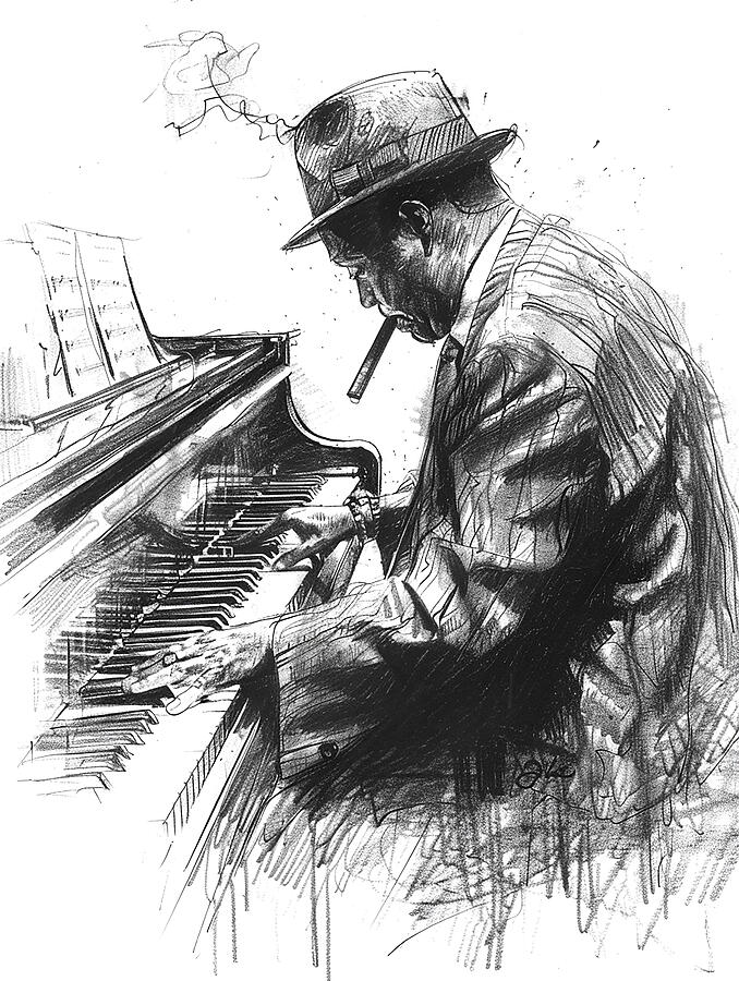 New Orleans Jazz Pianist #3 Mixed Media by Stephen Smith Galleries ...