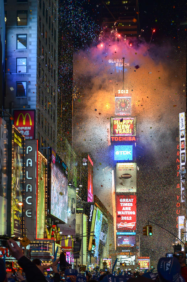 New Years Eve Ball Drop in Time Square #3 Photograph by ChristopheLedent