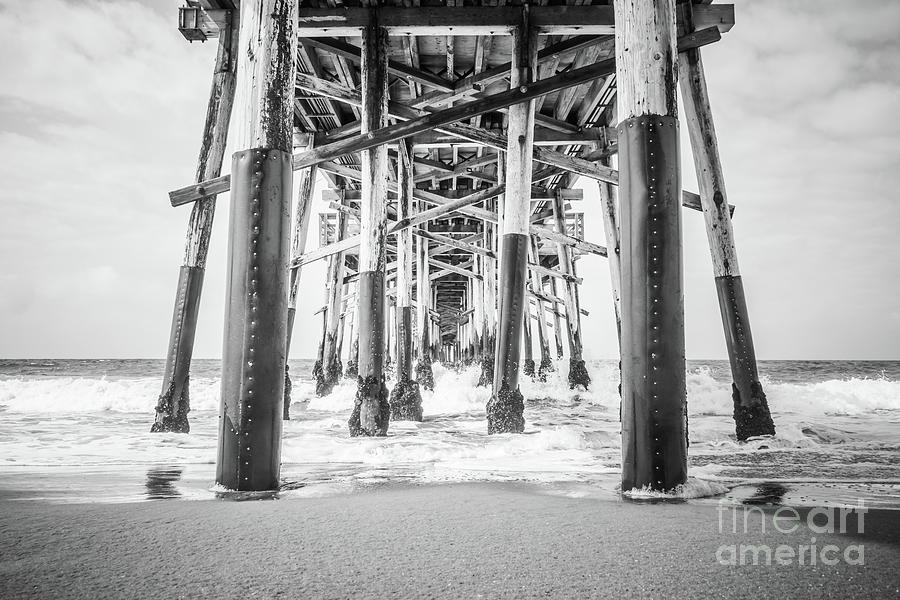 Newport Beach Balboa Pier Black and White Photo #3 Photograph by Paul Velgos