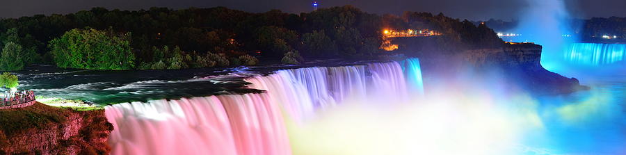 Niagara Falls panorama  #3 Photograph by Songquan Deng