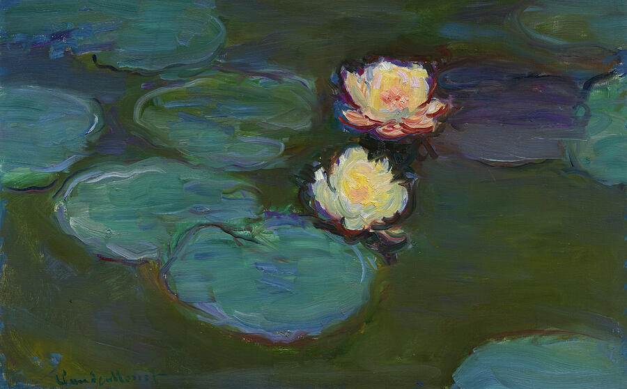 Nympheas, from circa 1897-1898 Painting by Claude Monet
