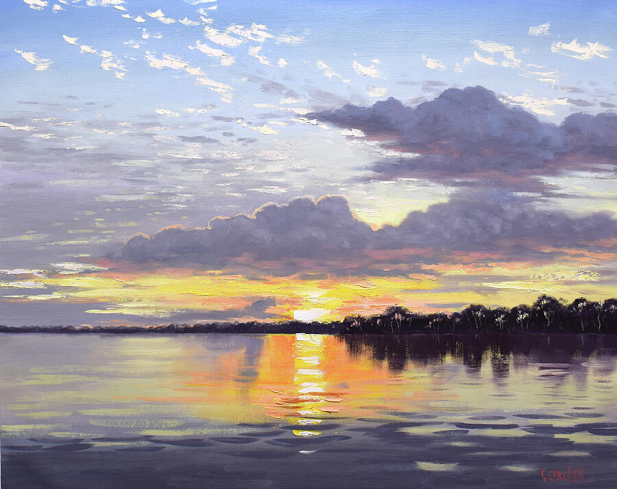 Ocean Sunset #3 Painting by Graham Gercken