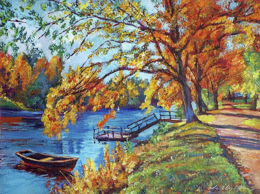 October Colors #4 Painting by David Lloyd Glover