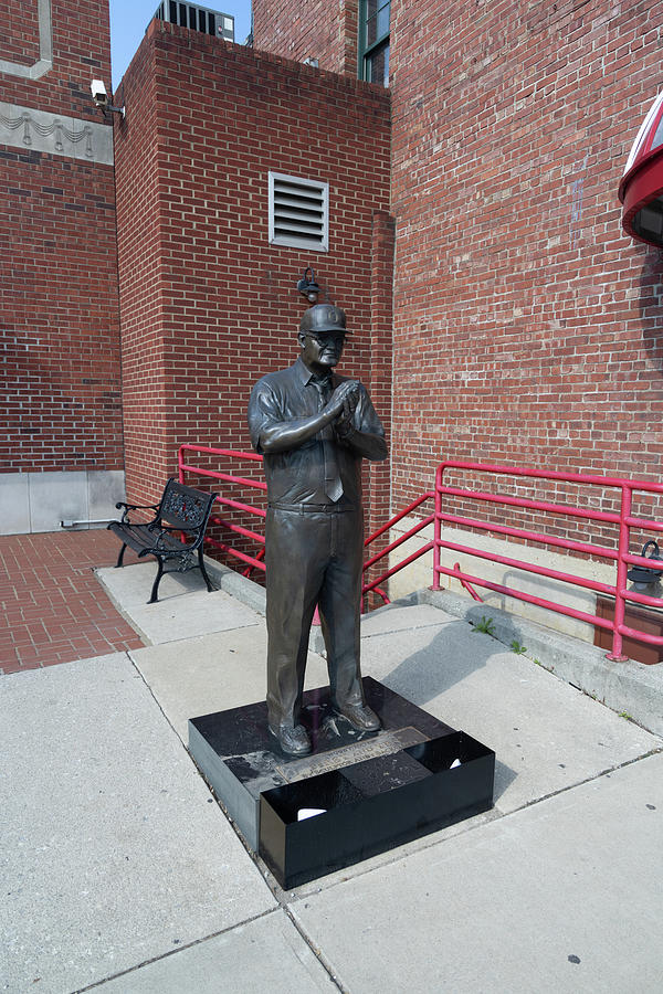 Ohio State football coach Woody Hayes statue #3 Photograph by Eldon McGraw