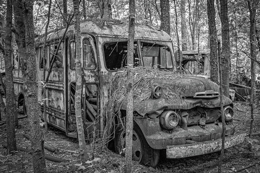 Old Ford School Bus at Old Car City in White Georgia #3 Photograph by Peter Ciro