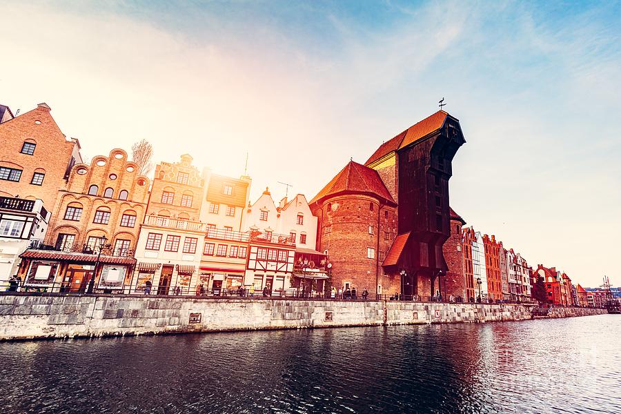 Old town of Gdansk Danzig in Poland. Zuraw crane #3 Photograph by Michal Bednarek