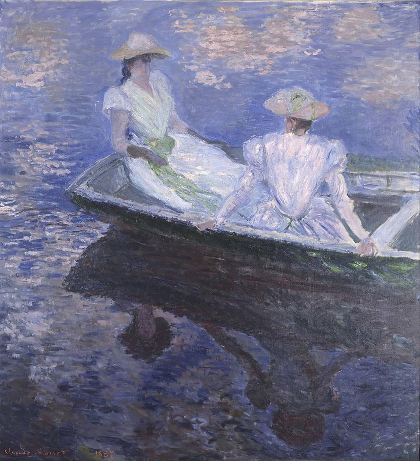 On the Boat Painting by Claude Monet - Fine Art America