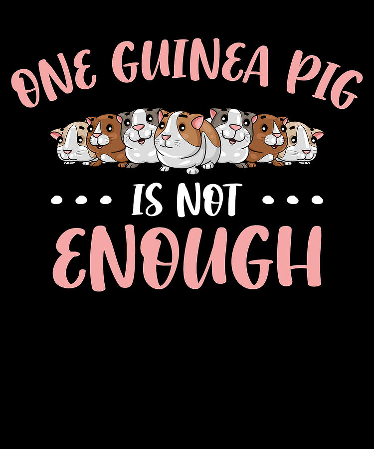 One Guinea Pig Is Not Enough Guinea Pig Digital Art by Toms Tee Store