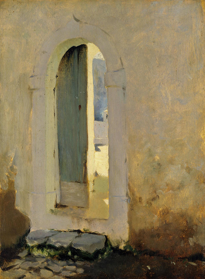 Open Doorway, Morocco. #3 Painting by John Singer Sargent