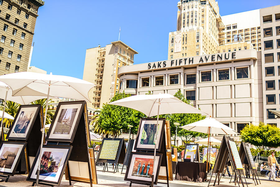 Outdoor Art Gallery on Union Square, San Francisco #3 Photograph by Anouchka