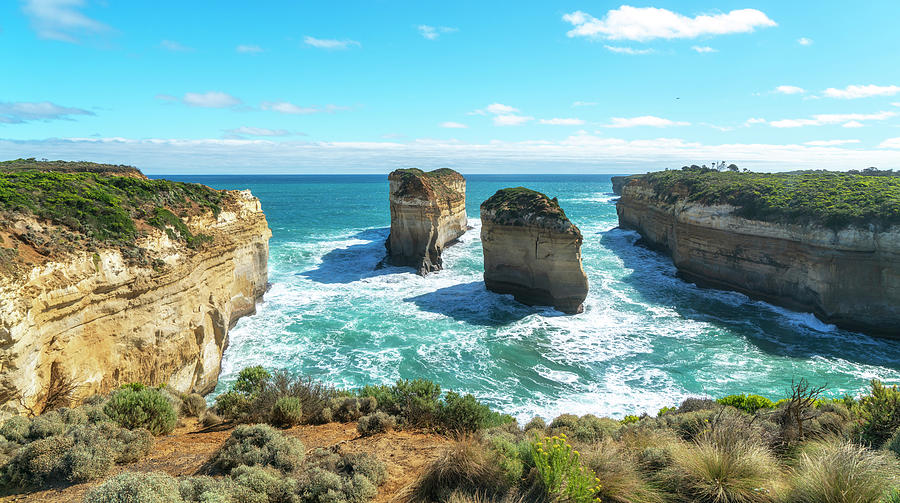 Panoramic landscape view at Great Ocean Road Photograph by Anek ...