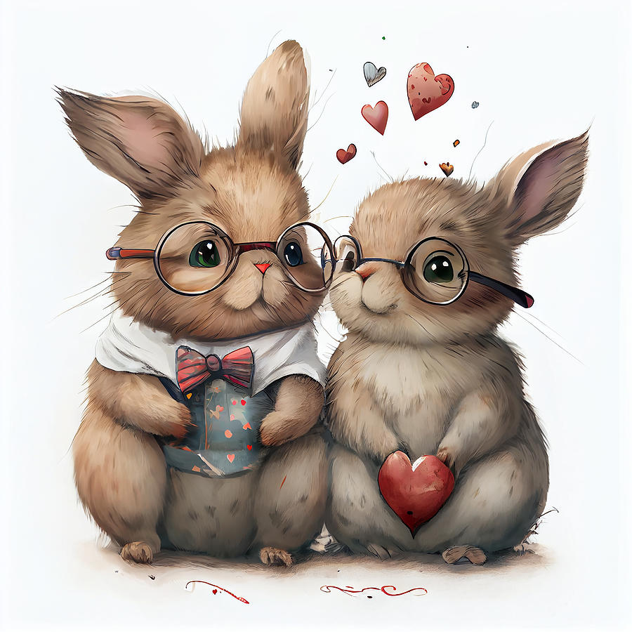 Peter Rabbit Mixed Media - Peter Rabbit Valentine #3 by Stephen Smith Galleries