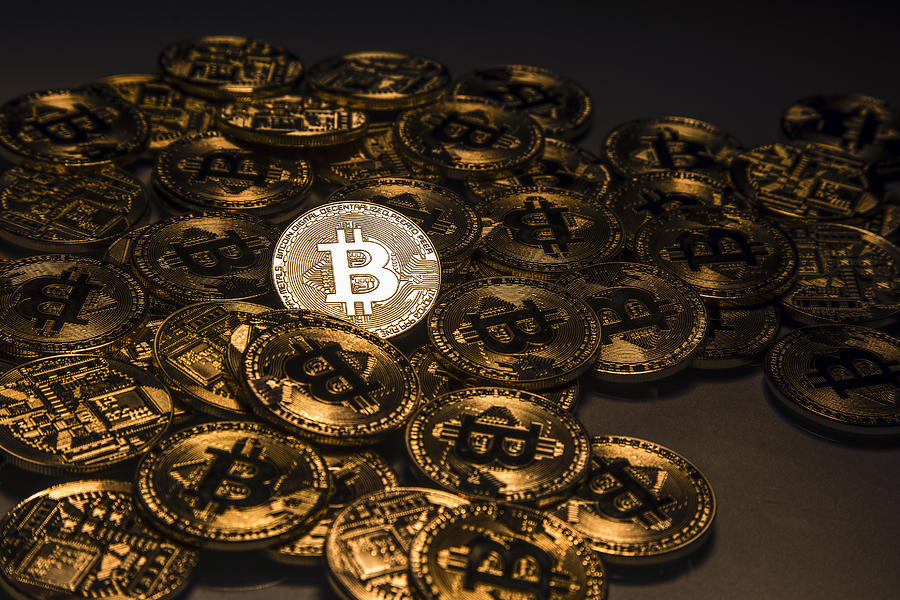 Physical version of Bitcoin coin aka virtual money. #3 Photograph by David Trood