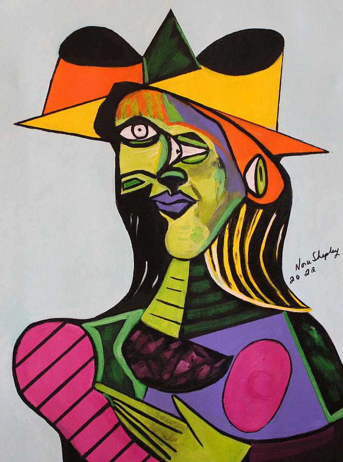 Picasso By Nora #3 Painting by Nora Shepley