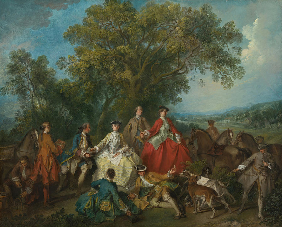Picnic after the Hunt #4 Painting by Nicolas Lancret