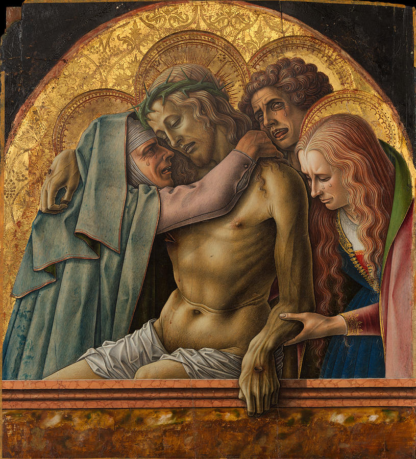 Pieta #4 Painting by Carlo Crivelli