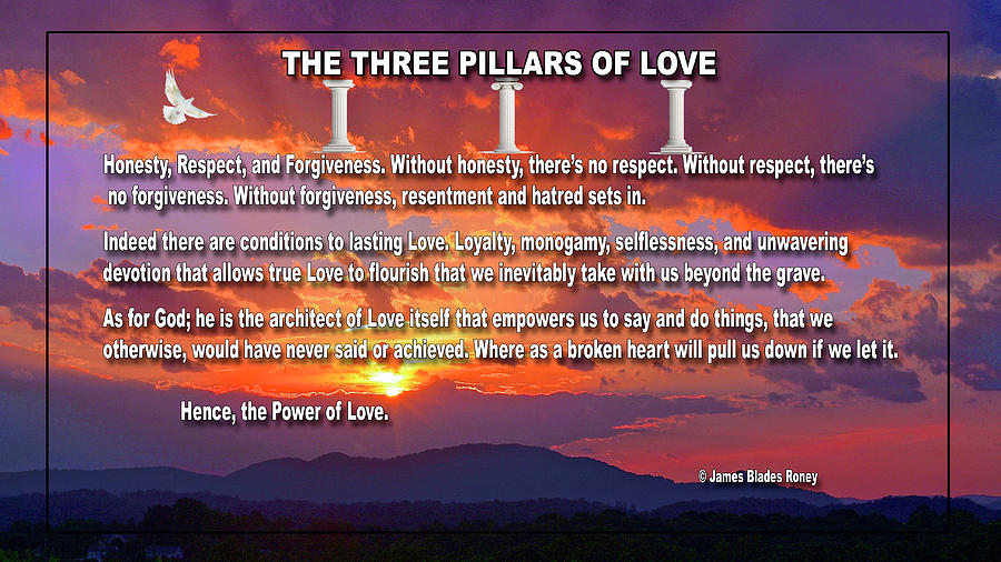 3 Pillars Of Love Photograph by The James Roney Collection
