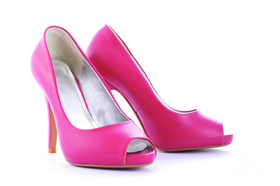 Pink high heel stilettos shoes Photograph Images