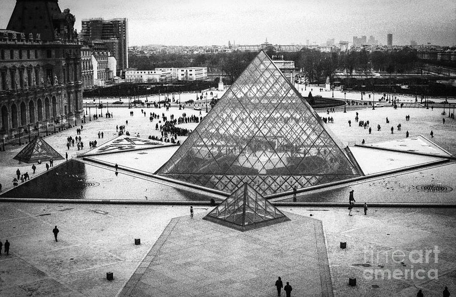 Paris Photograph - A different  rare view of the Place du Louvre cort yard . by Cyril Jayant