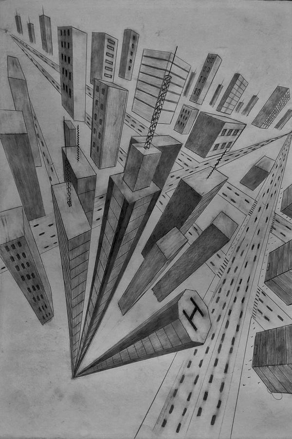 Buildings Drawing - How To Draw Buildings Step By Step