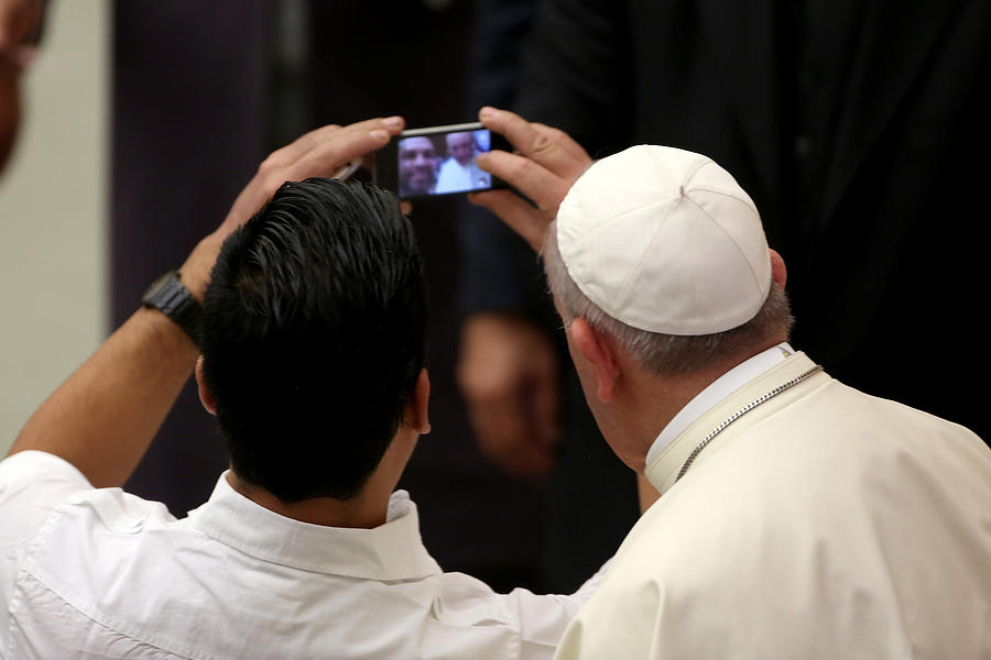 Pope Francis Receives San Lorenzo Team #3 Photograph by Giulio Origlia