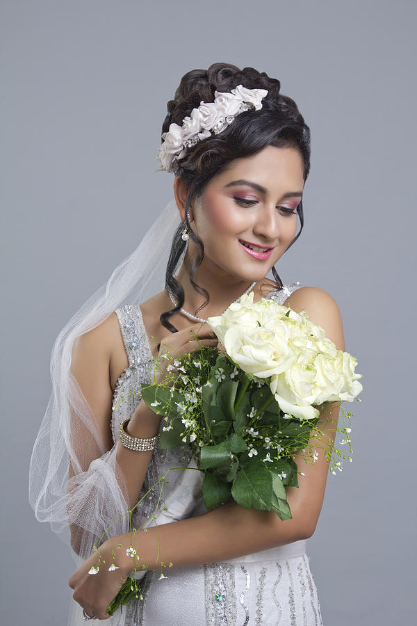 Portrait of a Bride #3 Photograph by Sudipta Halder