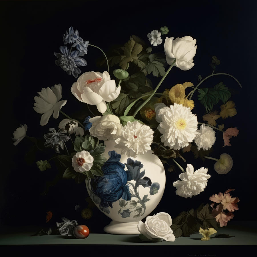 Portrait of a flower arrangement Digital Art by Fine Art Attic - Fine ...