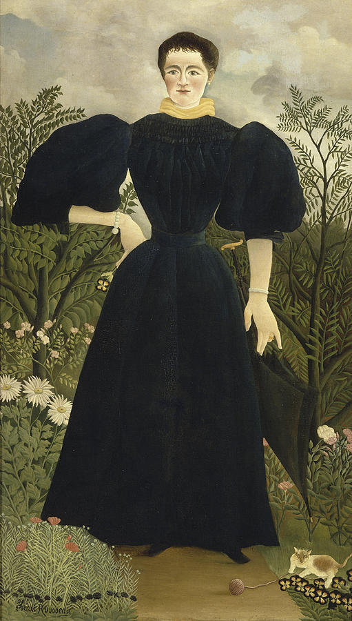 Henri Rousseau Painting - Portrait of Madame M   #3 by Henri Rousseau