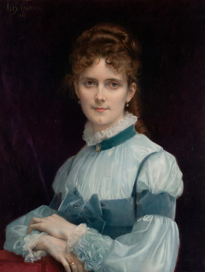 Portrait of Miss Fanny Clapp Painting by Alexandre Cabanel - Fine Art ...