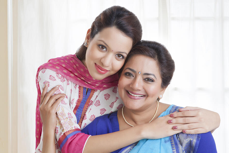 Portrait of mother and daughter #3 Photograph by IndiaPix/IndiaPicture