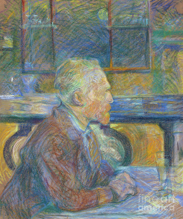 Vincent Van Gogh Pastel - Portrait of Vincent van Gogh by Henri de Toulouse Lautrec