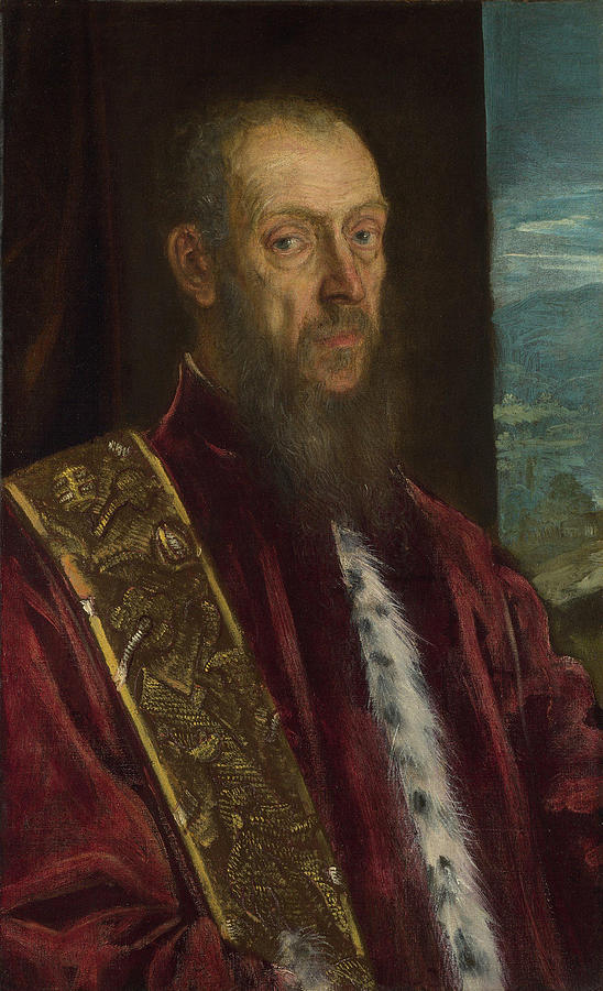 Tintoretto Painting - Portrait of Vincenzo Morosini  #3 by Tintoretto