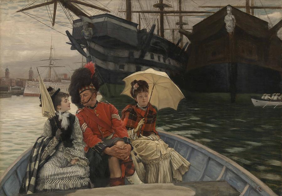 James Tissot Painting - Portsmouth Dockyard  #3 by James Tissot