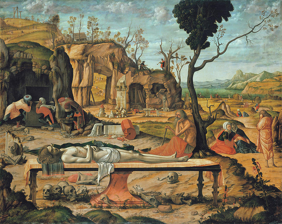 Jesus Christ Painting - Preparation of Christs Tomb #4 by Vittore Carpaccio